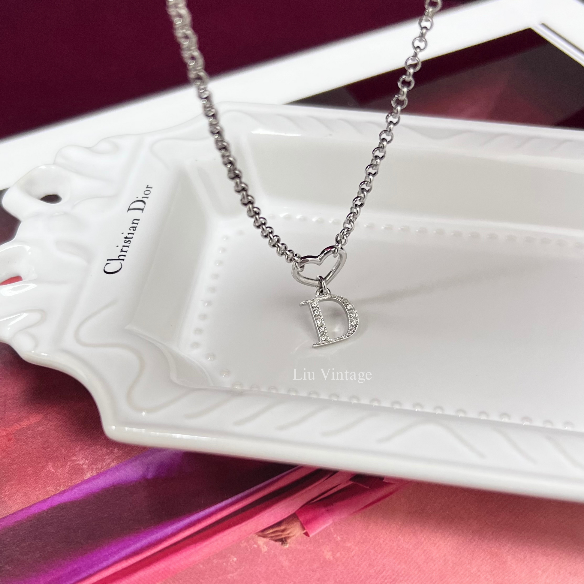 【Dior】Heart charm multi-chain necklace Dior Heart Charms Necklace ○ Labellov ○ Buy and Sell