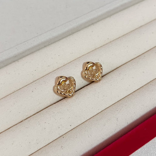 Vintage Dior Heart Clip On Earrings