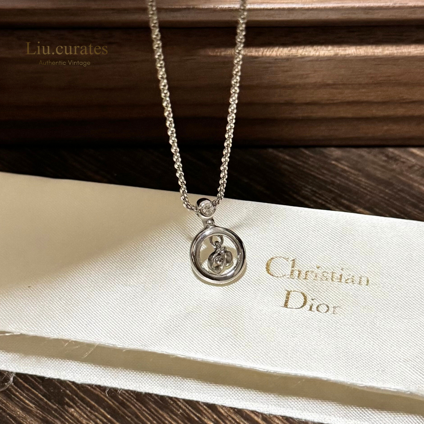 Vintage Dior Round Necklace (with crystal)