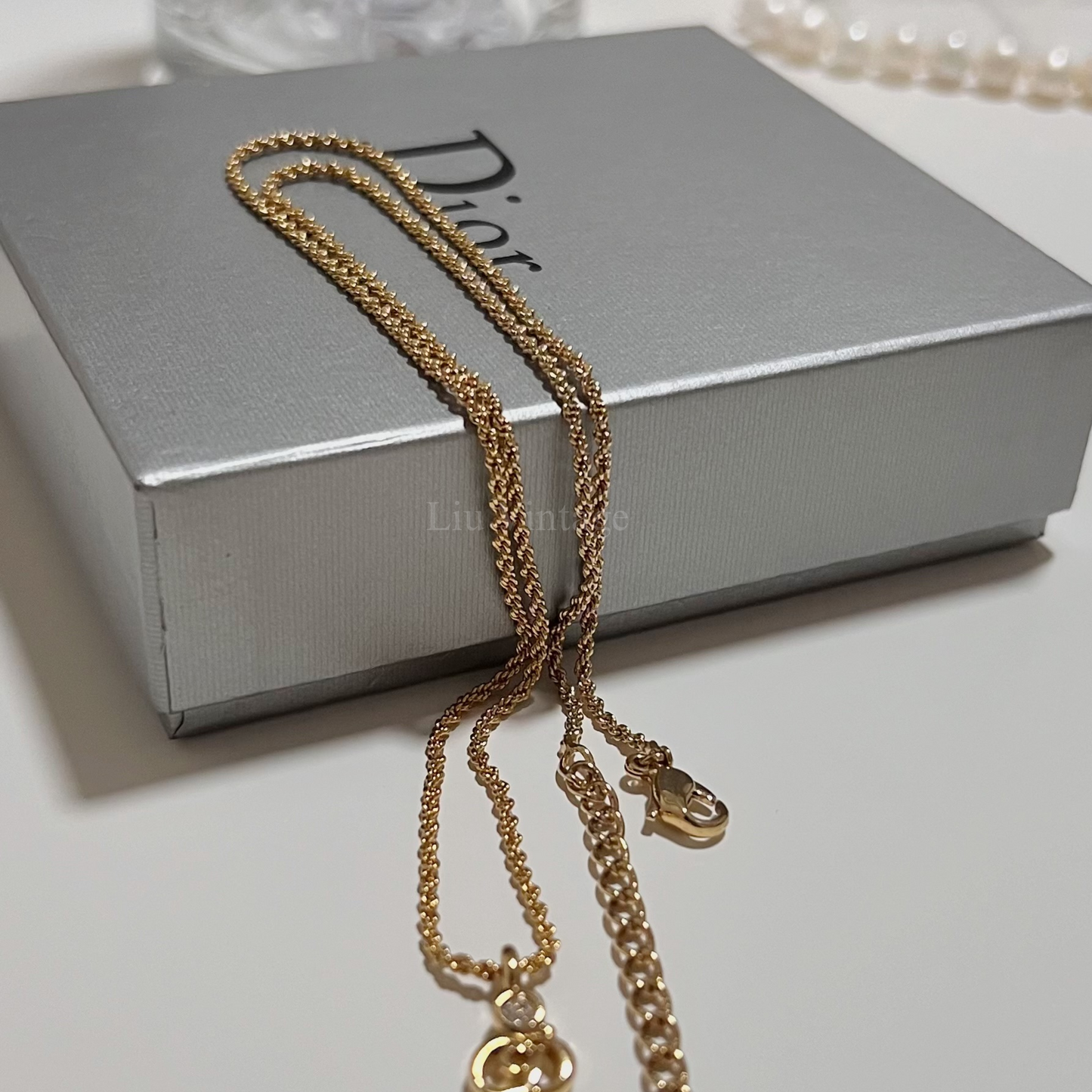 Vintage Dior Mini CD Mid Long Necklace