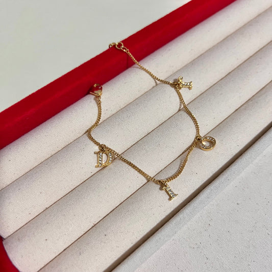 Vintage Dior letter bracelet