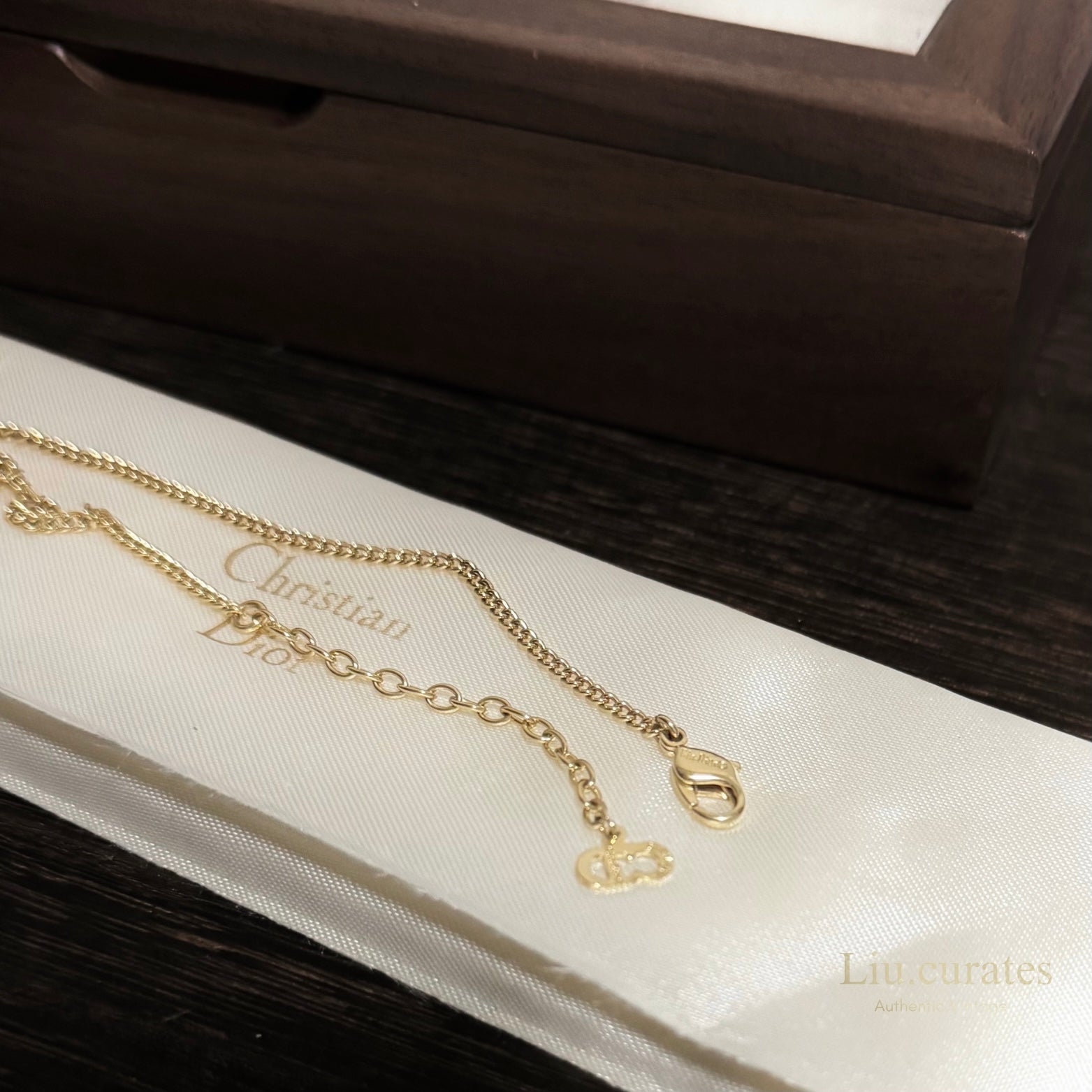 Vintage Dior CD Necklace with rhinestones – Liu Vintage