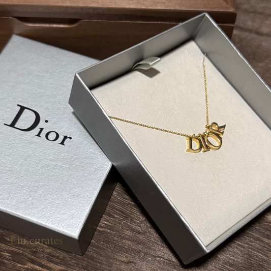 Vintage Dior Letter Necklace