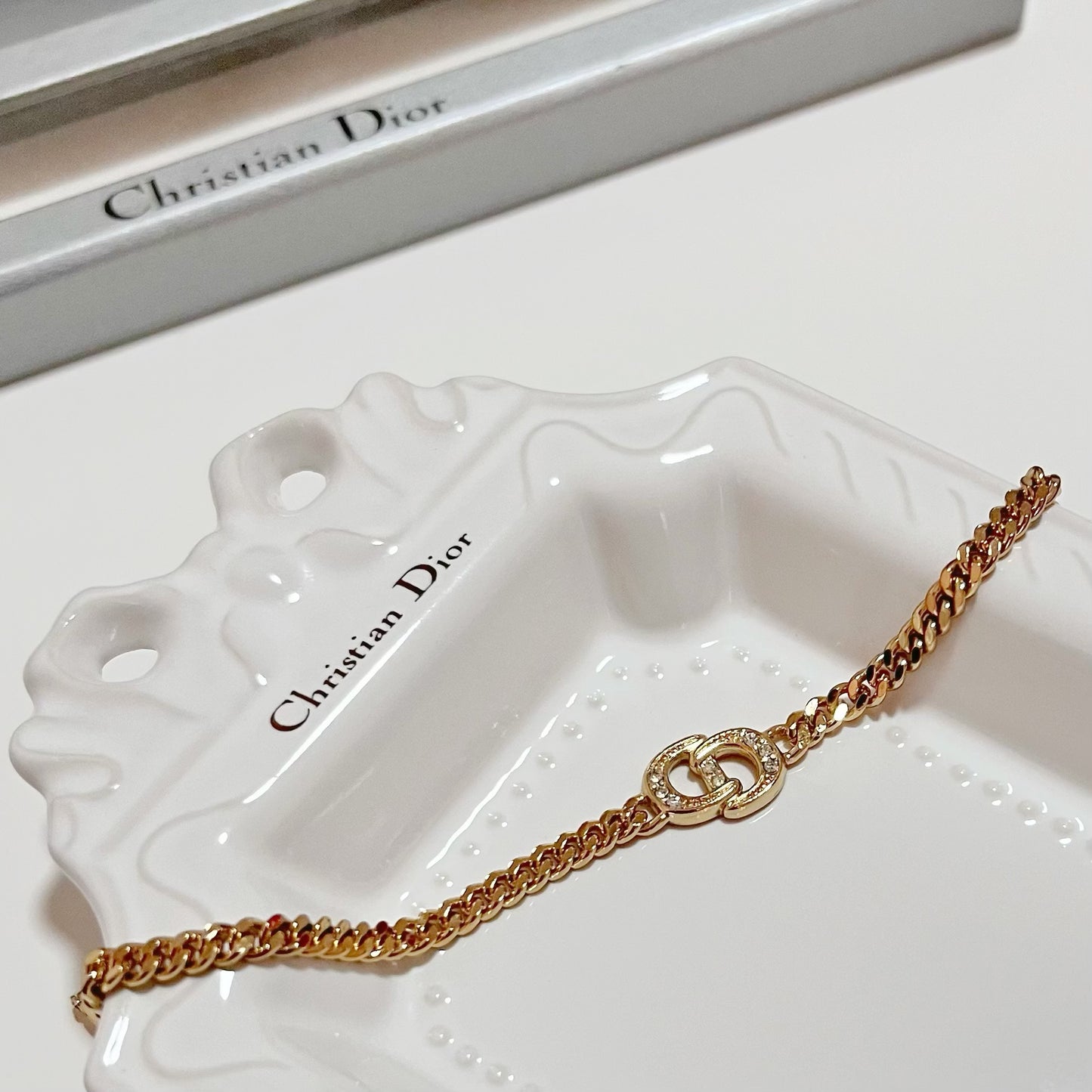 Vintage Dior CD Crystal Bracelet