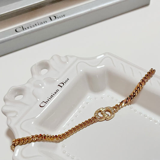 Vintage Dior CD Crystal Bracelet