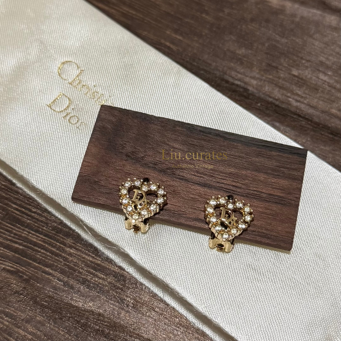Vintage Dior Clip On Earrings (Heart #2)