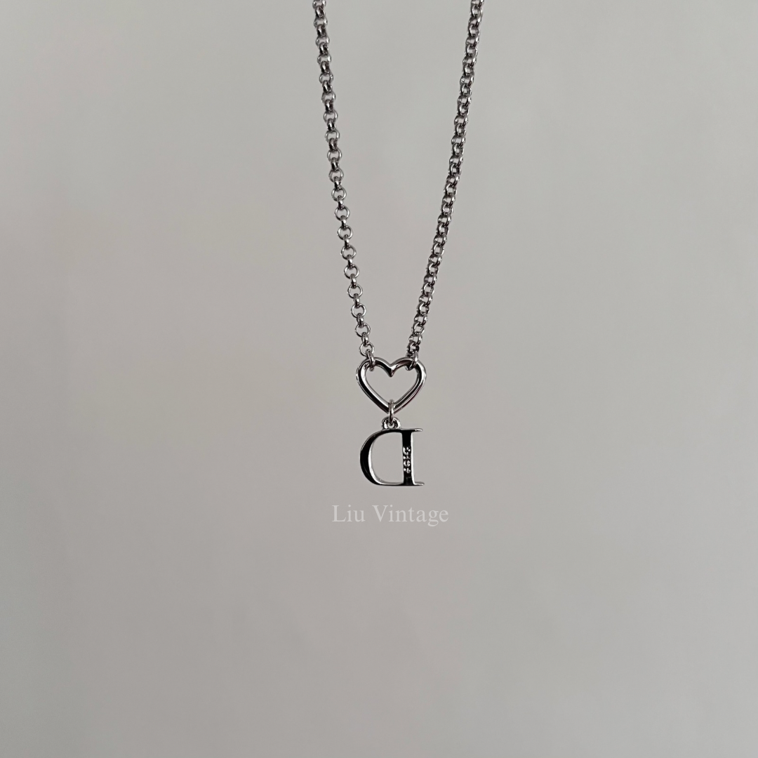Vintage Dior Heart D with crystals