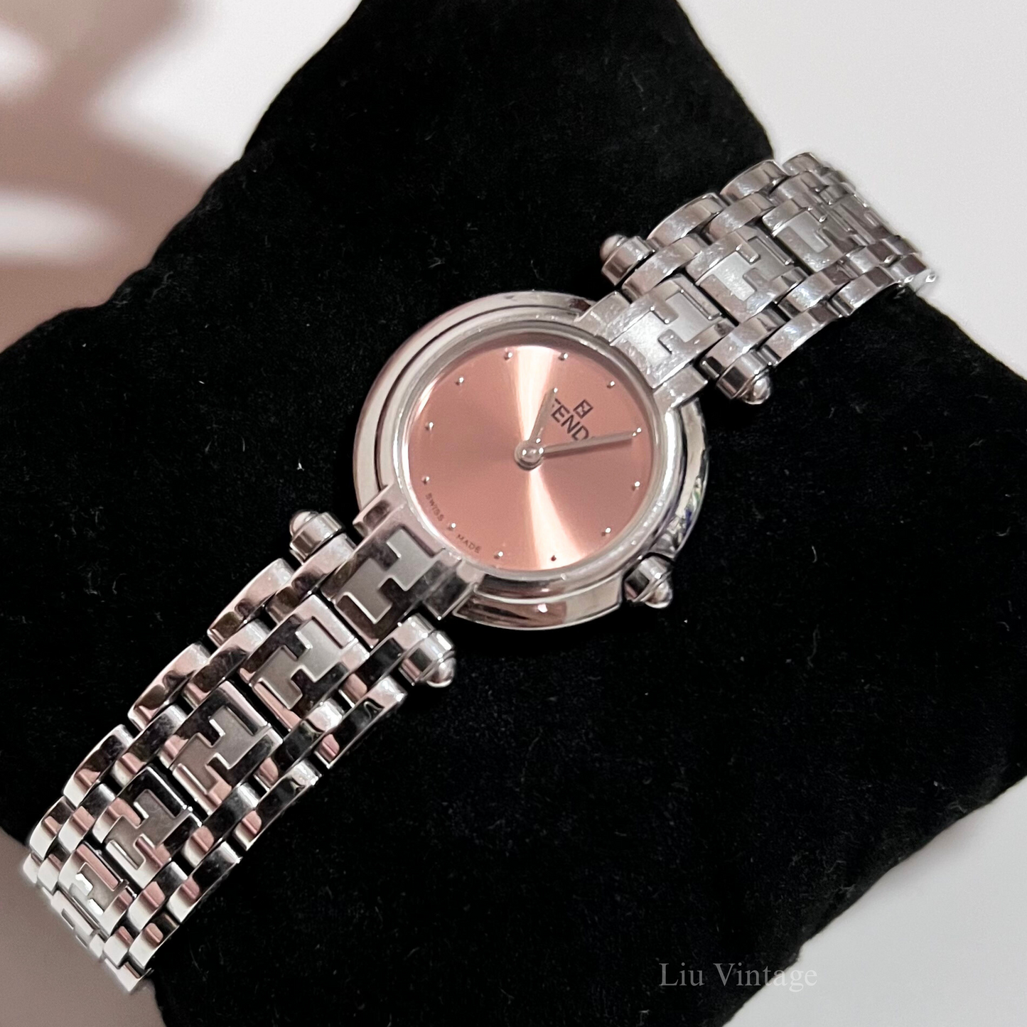 Fendi Salmon Pink Zucca Watch