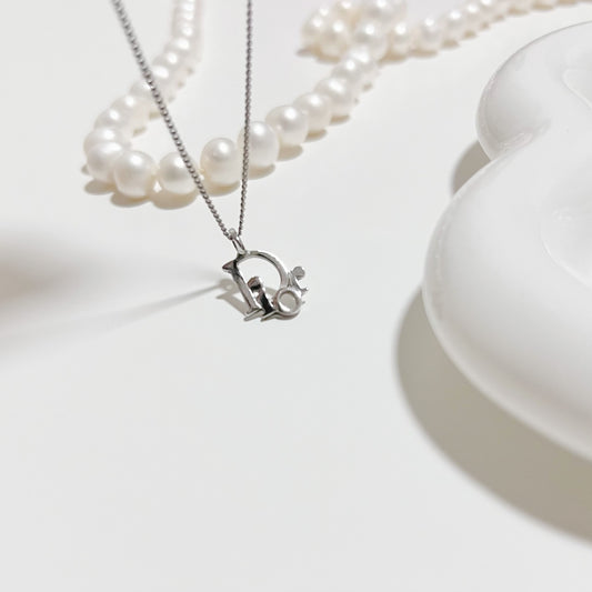 Vintage Dior Logo Necklace