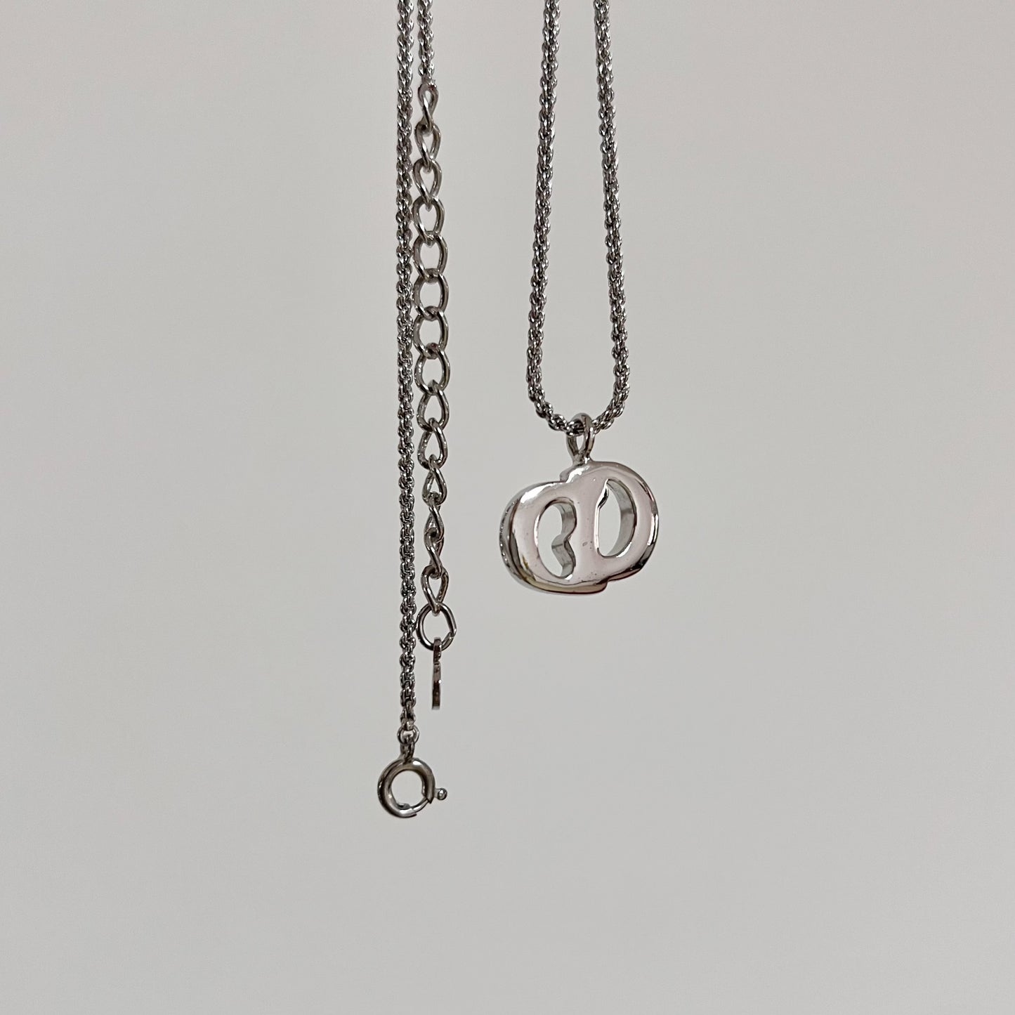 Vintage Dior CD Necklace (silver color)