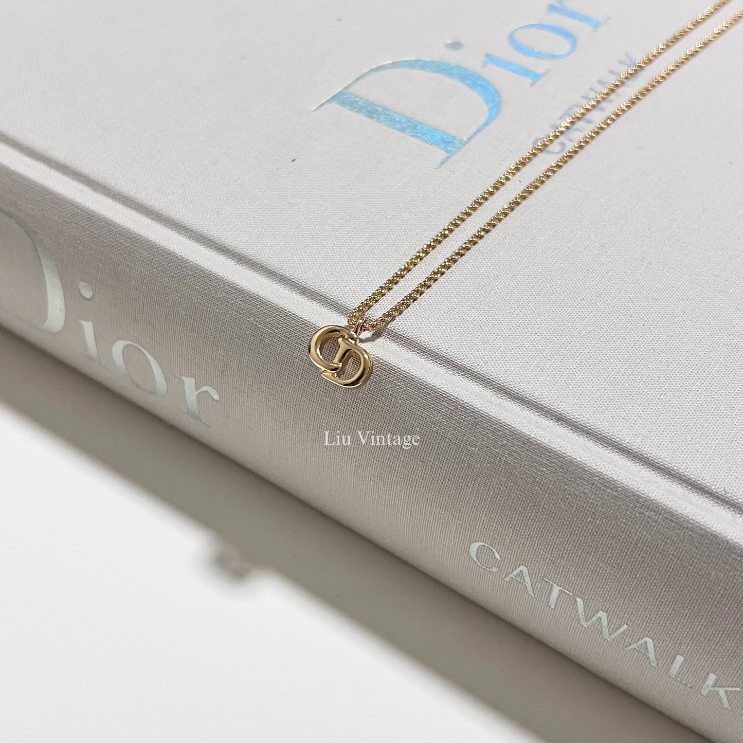 Vintage Dior 1.3cm CD Necklace