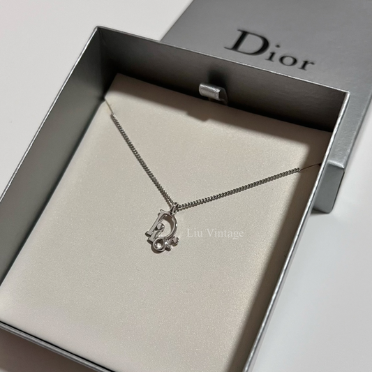 Vintage Dior Logo Necklace