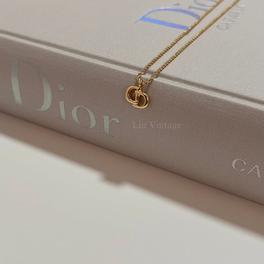 Vintage Dior 1.3cm CD Necklace