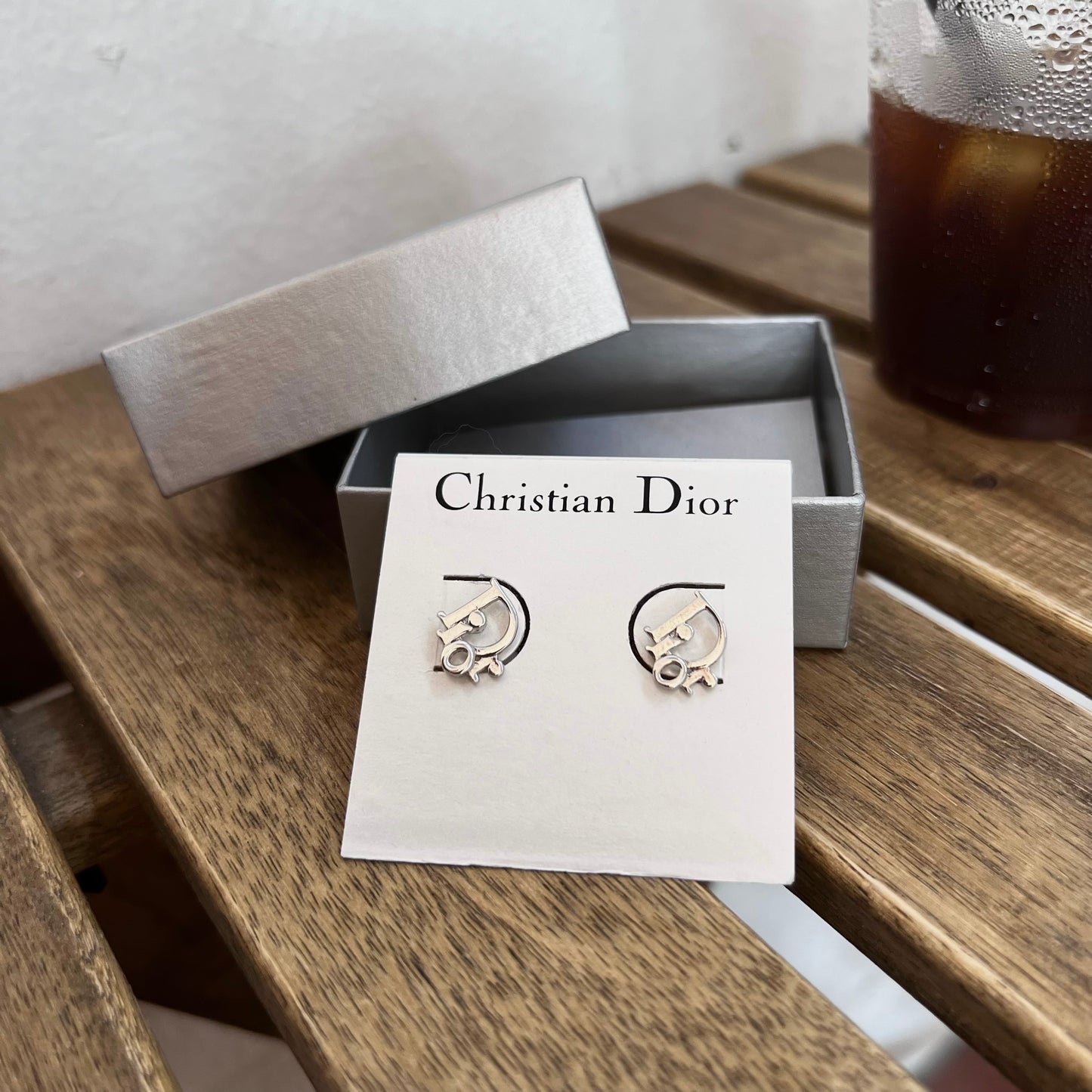 Vintage Dior Logo Ear Studs