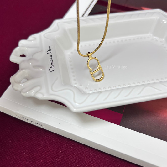 Vintage Dior CD Necklace