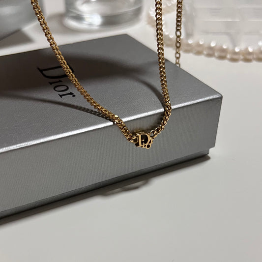 Vintage Dior mini logo necklace