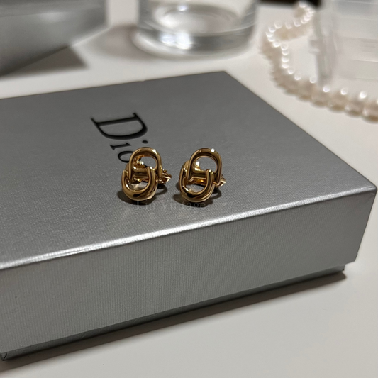 Vintage Dior CD clip on earrings