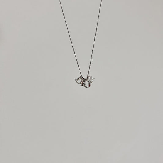 Vintage Dior Lettering Necklace