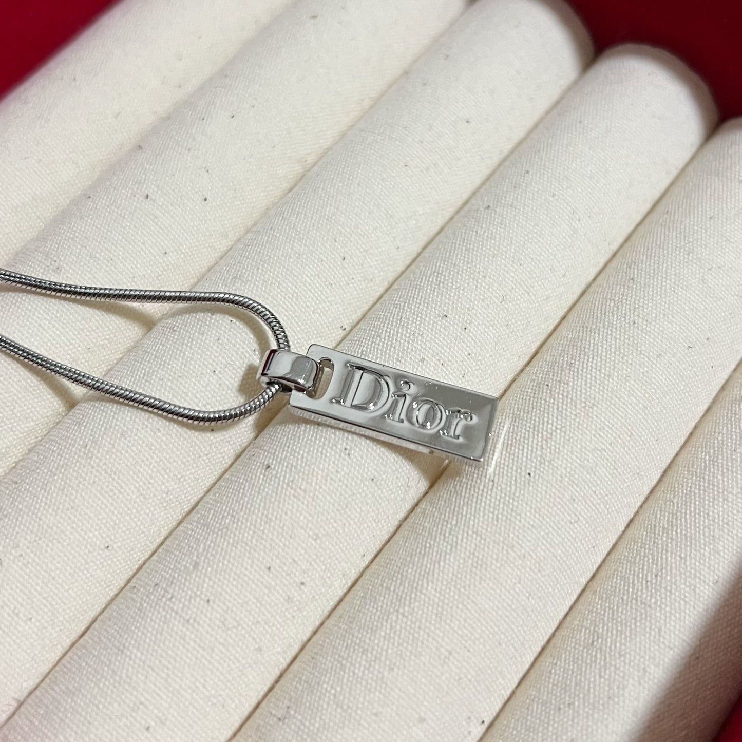 Vintage Dior Tag Necklace