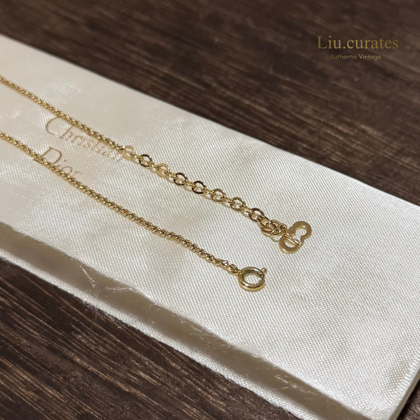 Vintage Dior 1.3cm CD Necklace