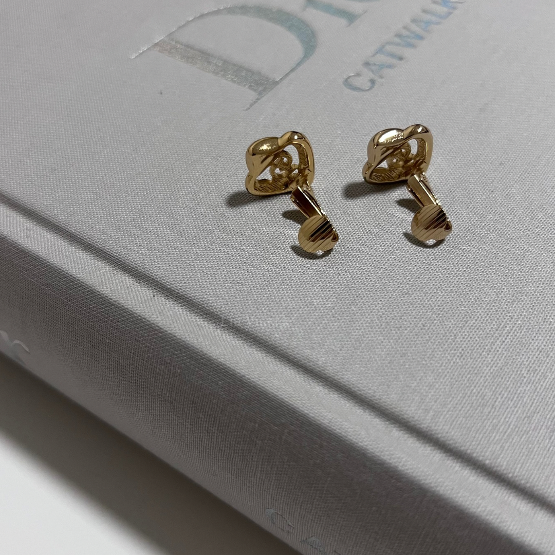 Vintage Dior Heart Clip Ons