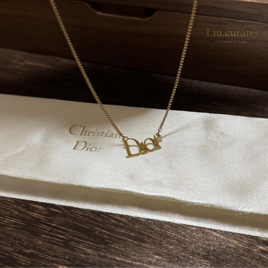Vintage Dior Spellout Necklace