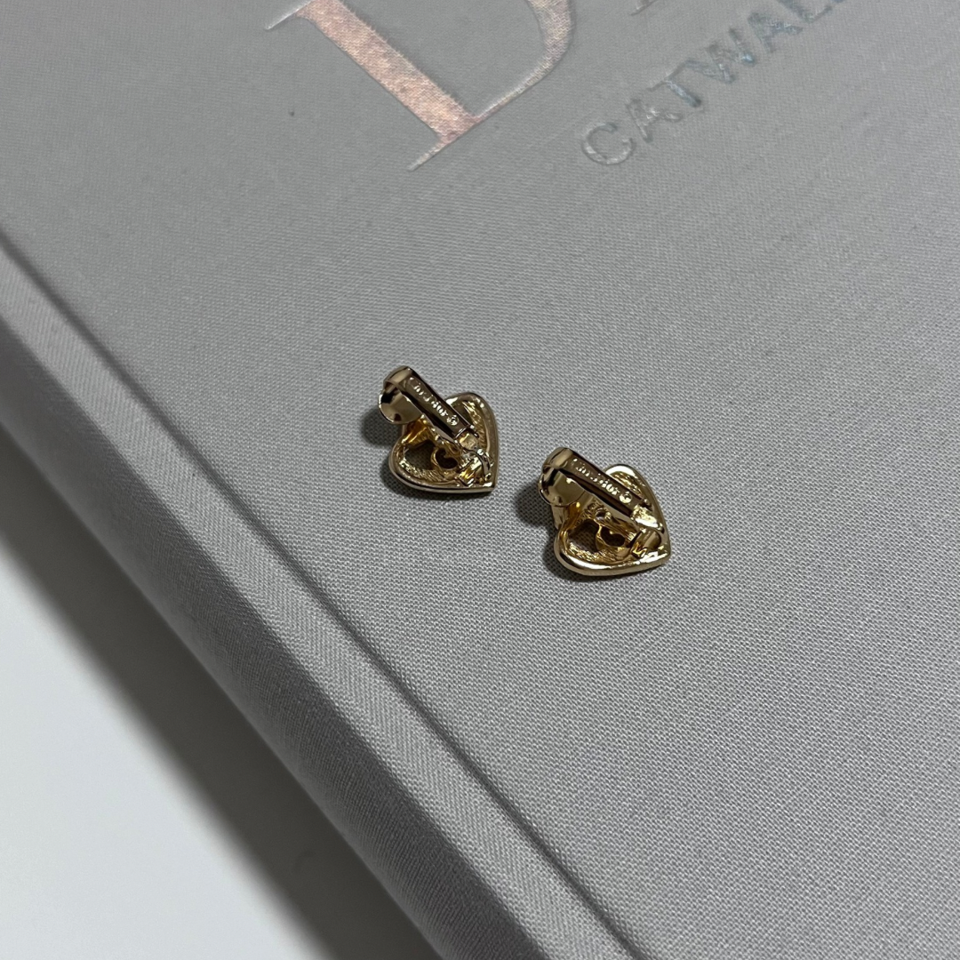 Vintage Dior Heart Clip Ons