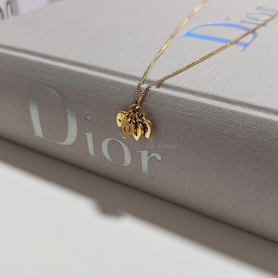 Vintage Dior Heart Spellout Necklace