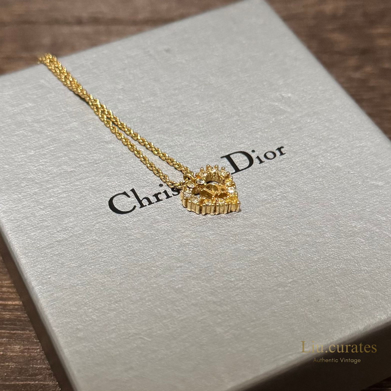 Vintage Dior Heart Necklace (with rhinestones) – Liu Vintage