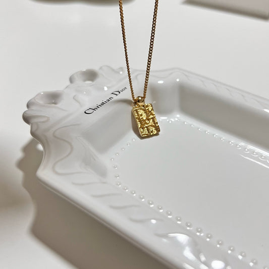 Vintage Dior Oblique Reversible Necklace (2 way)