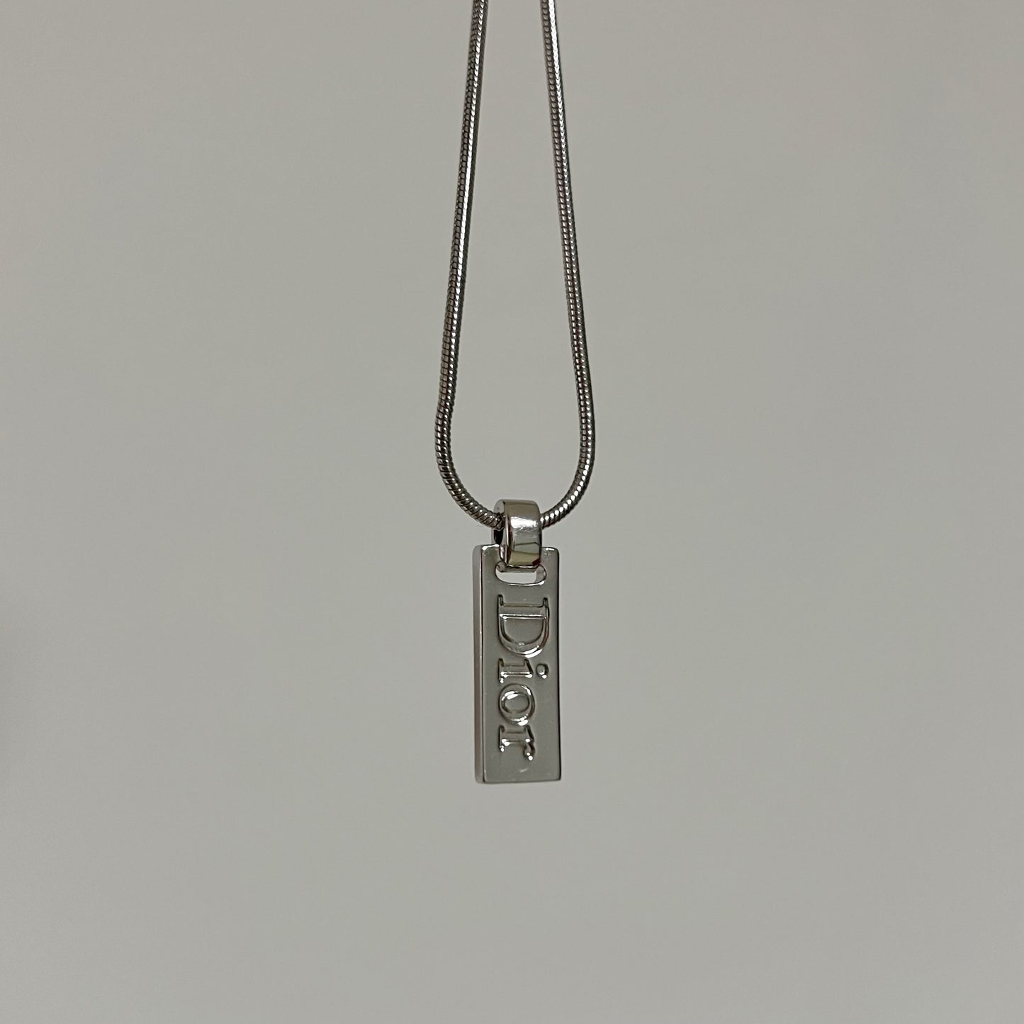 Vintage Dior Tag Necklace