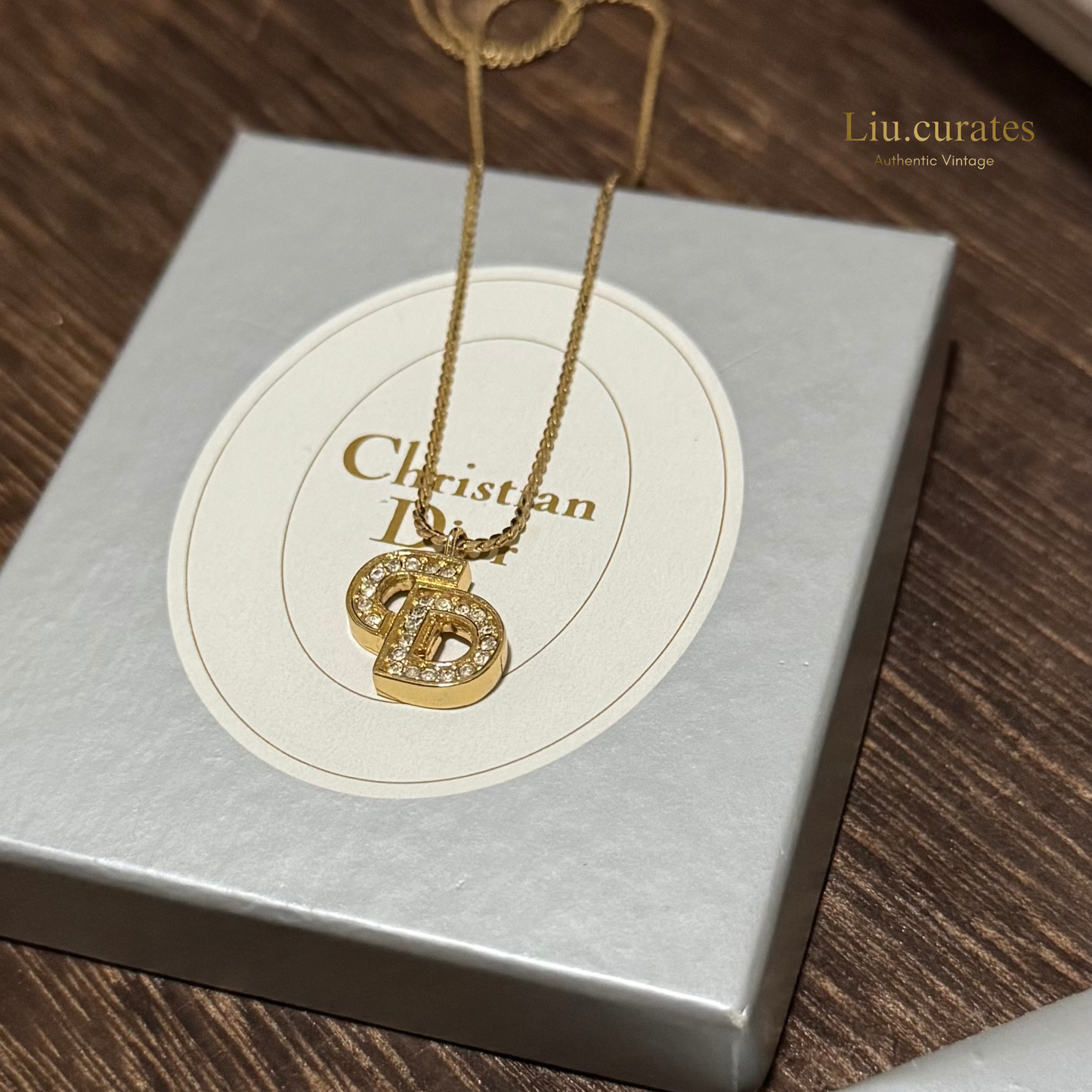 Vintage Dior CD Necklace (rhinestones) – Liu Vintage