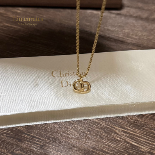 Vintage Dior 1.3cm CD Necklace