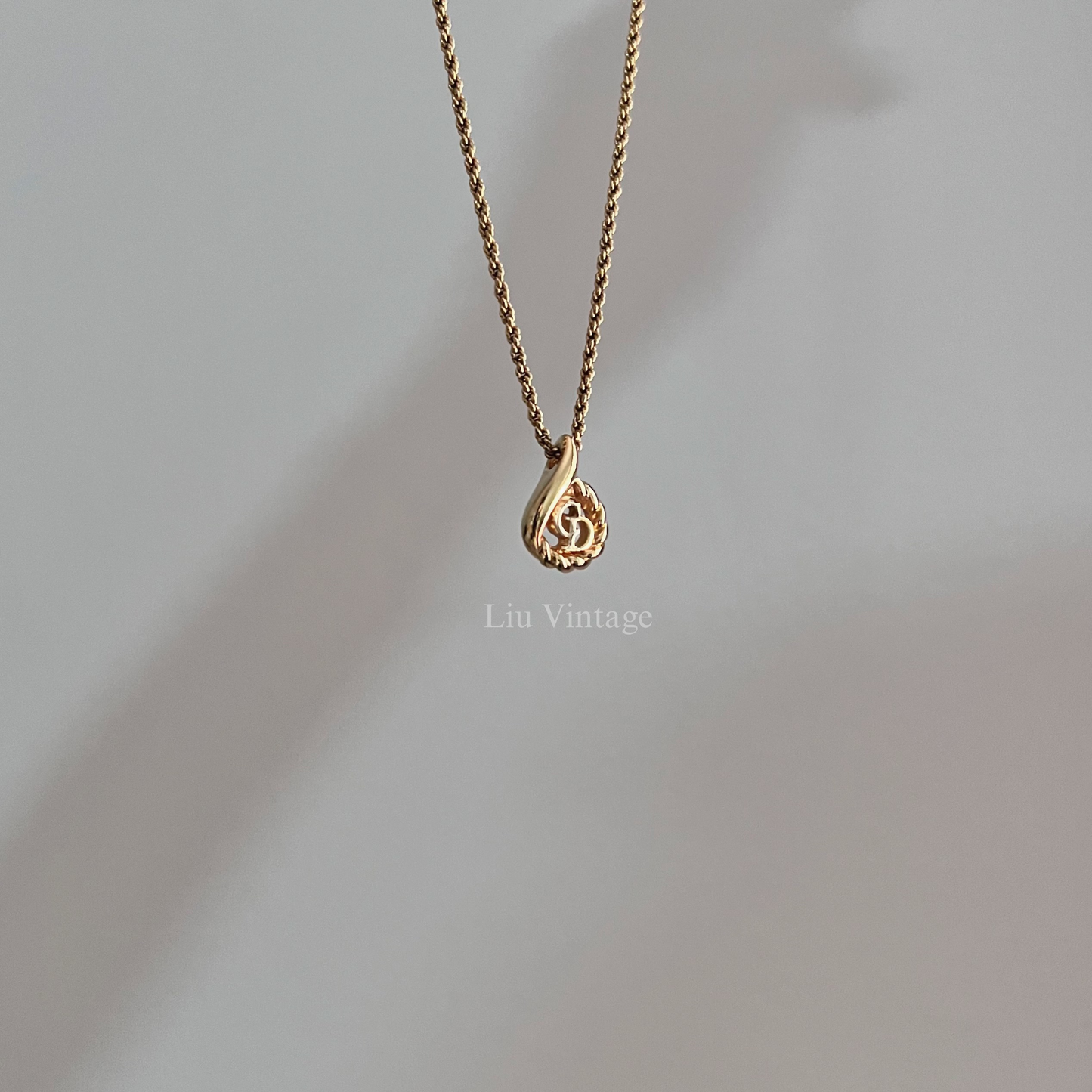 Vintage Dior Teardrop Necklace