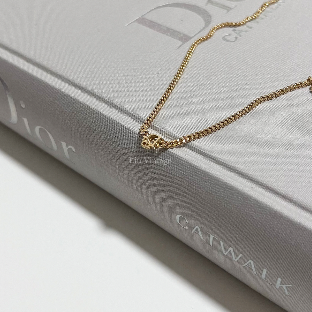 Vintage Dior Mini Logo Necklace