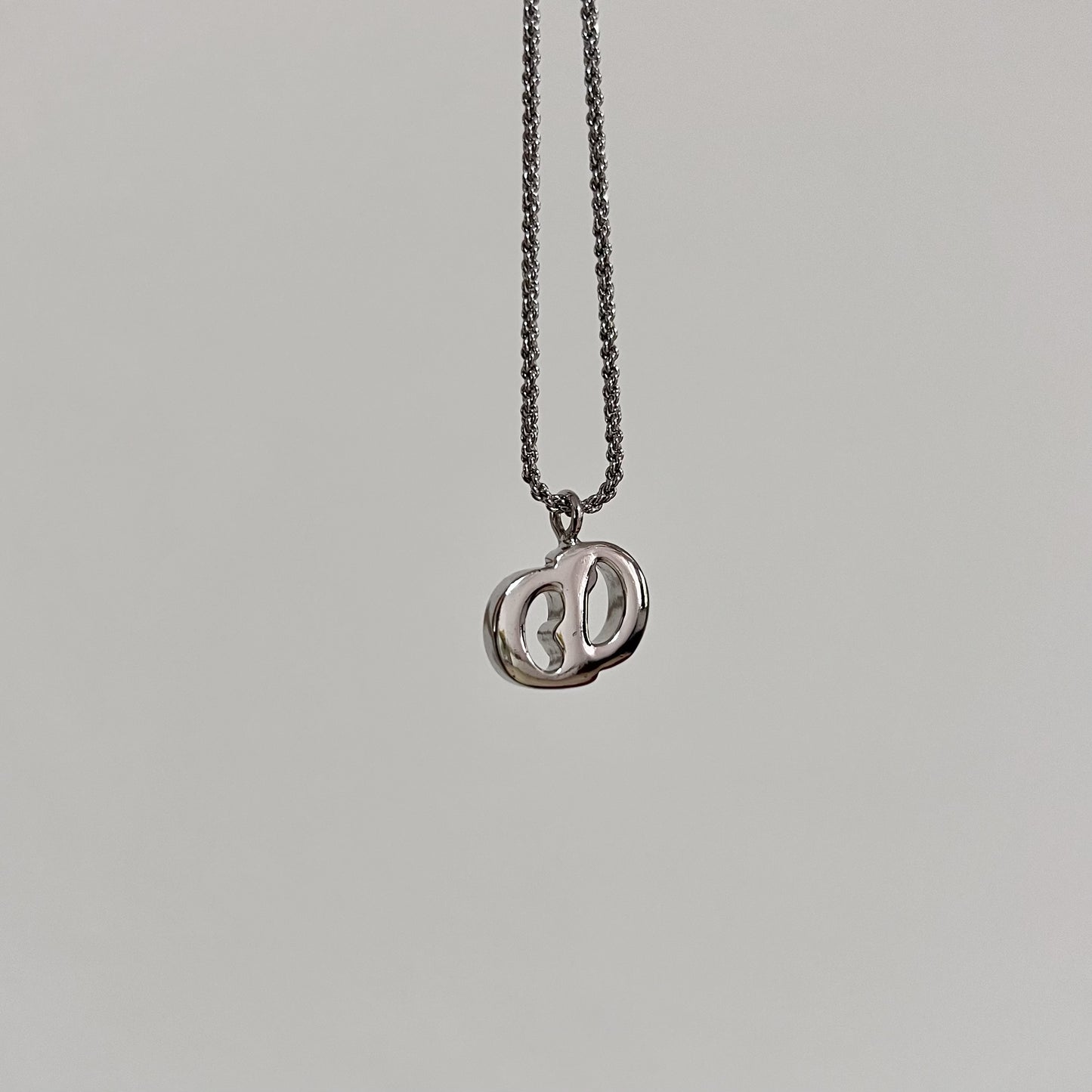 Vintage Dior CD Necklace (silver color)