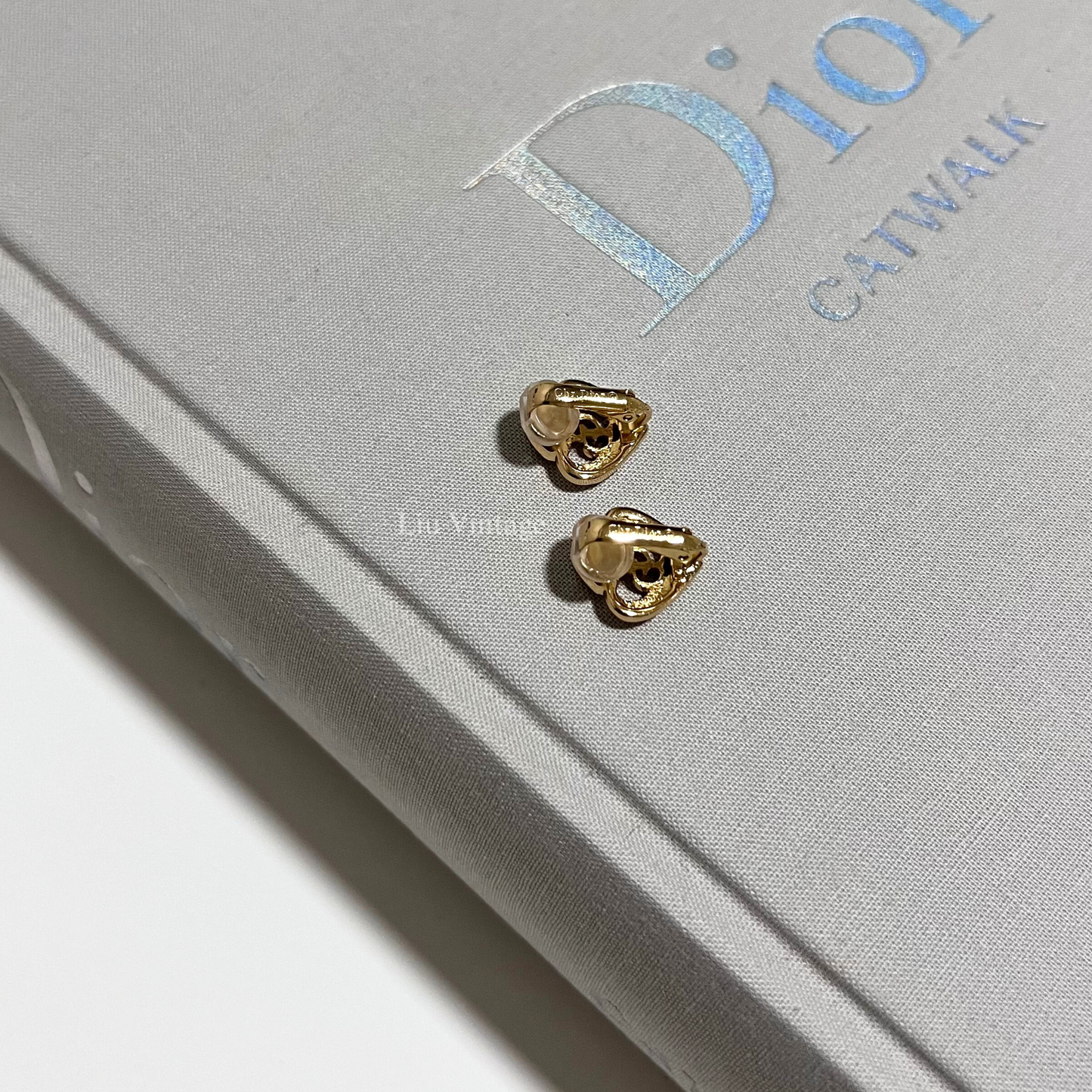 Vintage Dior Heart Clip On Earrings