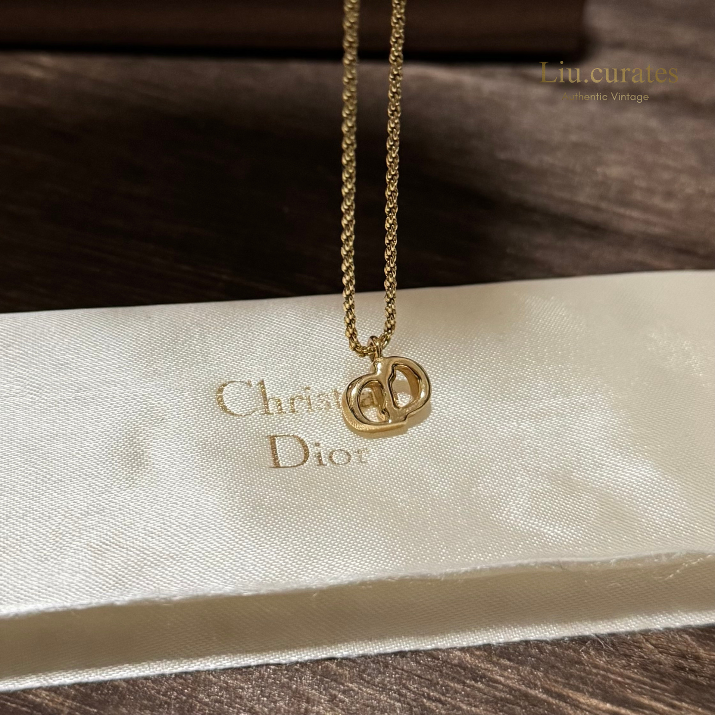 Vintage Dior 1.3cm CD Necklace