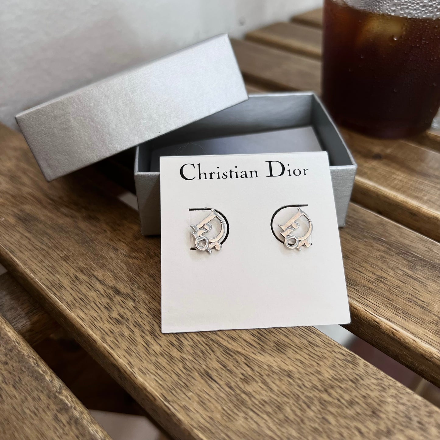 Vintage Dior Logo Ear Studs