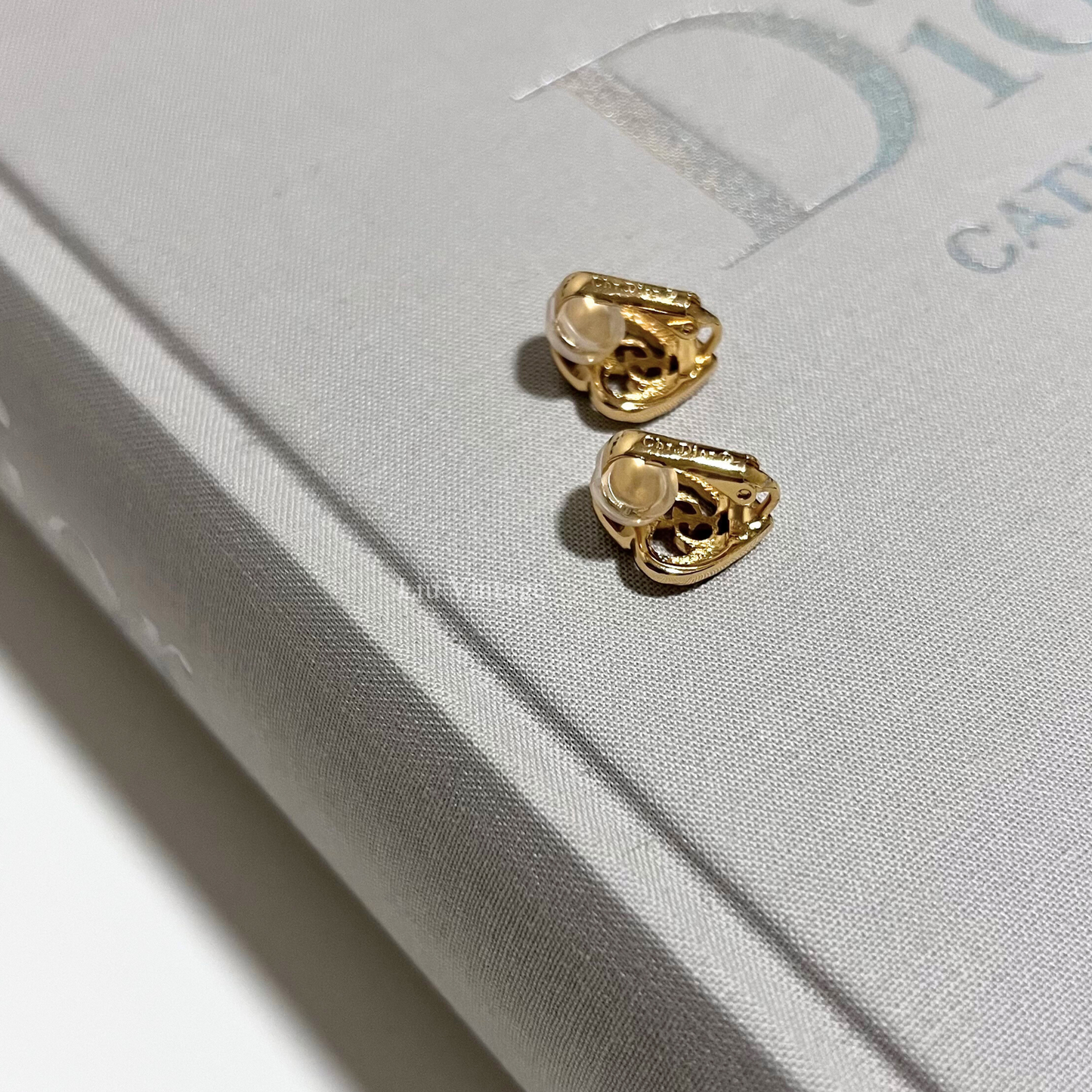 Vintage Dior Heart Clip On Earrings