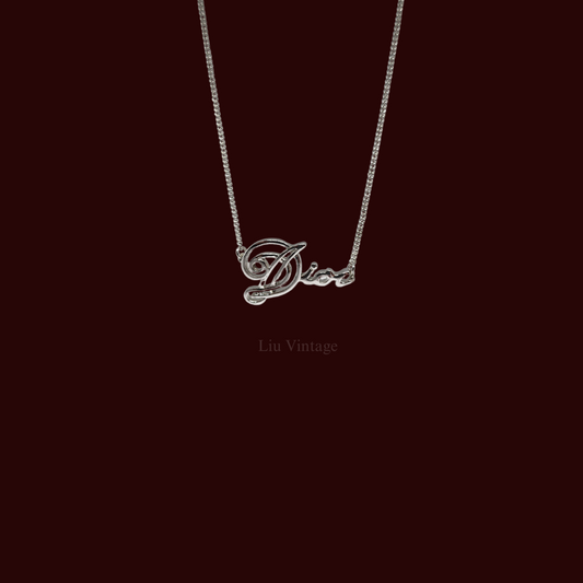 Vintage Dior Cursive Necklace