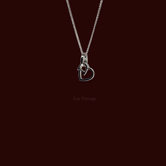 Vintage Dior D Heart Necklace