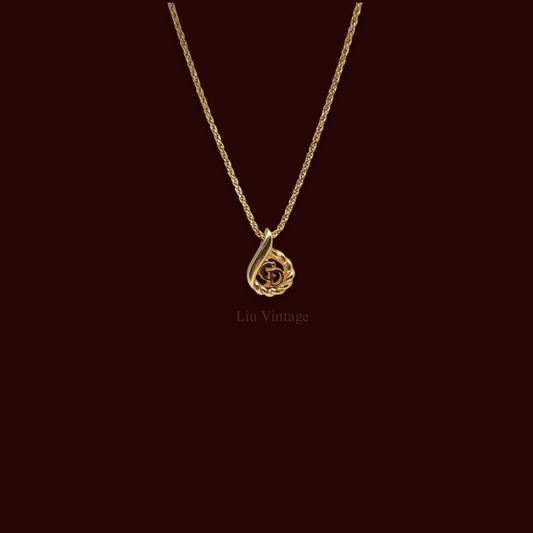 Vintage Dior Teardrop Necklace